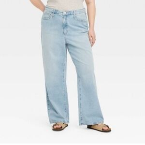 Women's Light Wash High Rise Wide Leg Pants - Universal Thread - Size 14